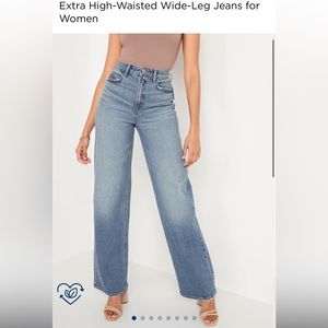 Old Navy Extra high rise sky-hi wide leg secret-smooth pockets